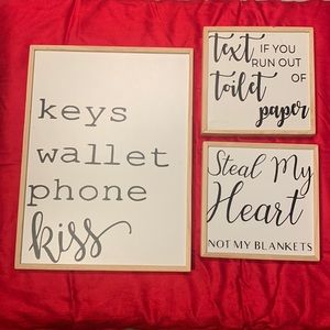 Matching black & white Wall Art (set of 3)